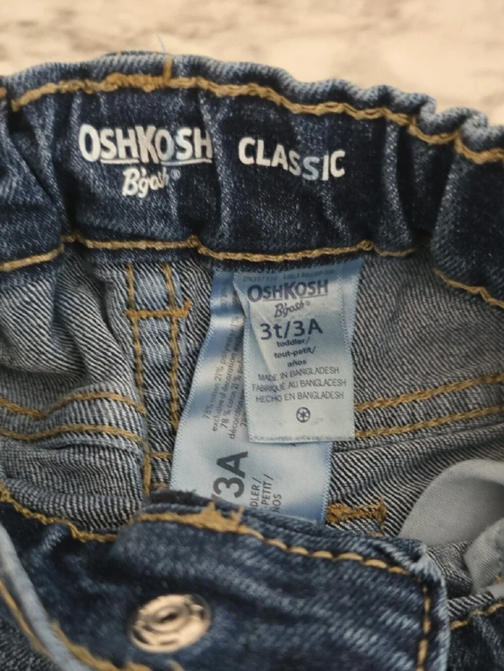 OshKosh B'gosh Dark Blue Straight Leg Kids Jeans